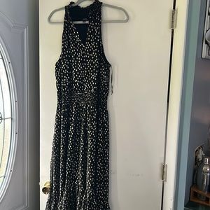 Black dress with gold